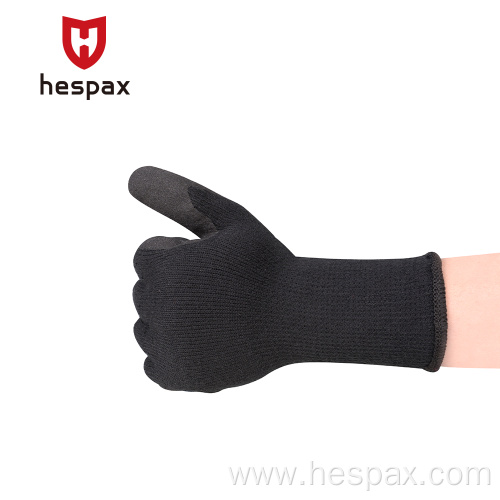 Hespax 13G Latex Sandy Anti-slip Winter Gloves Construction